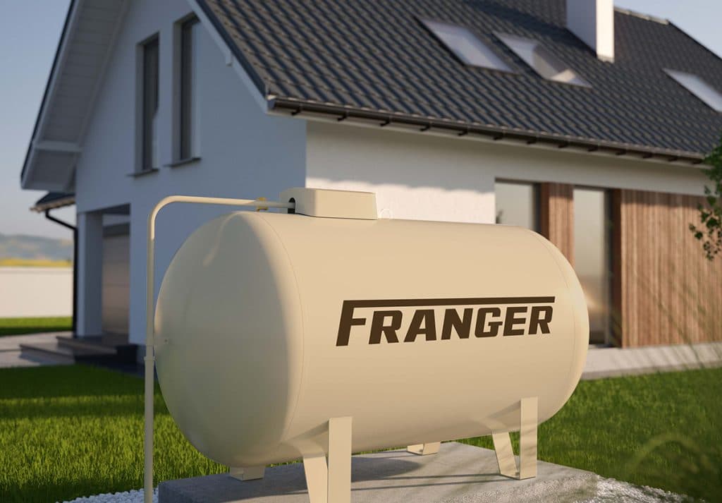 Home with propane tank delivered and installed
